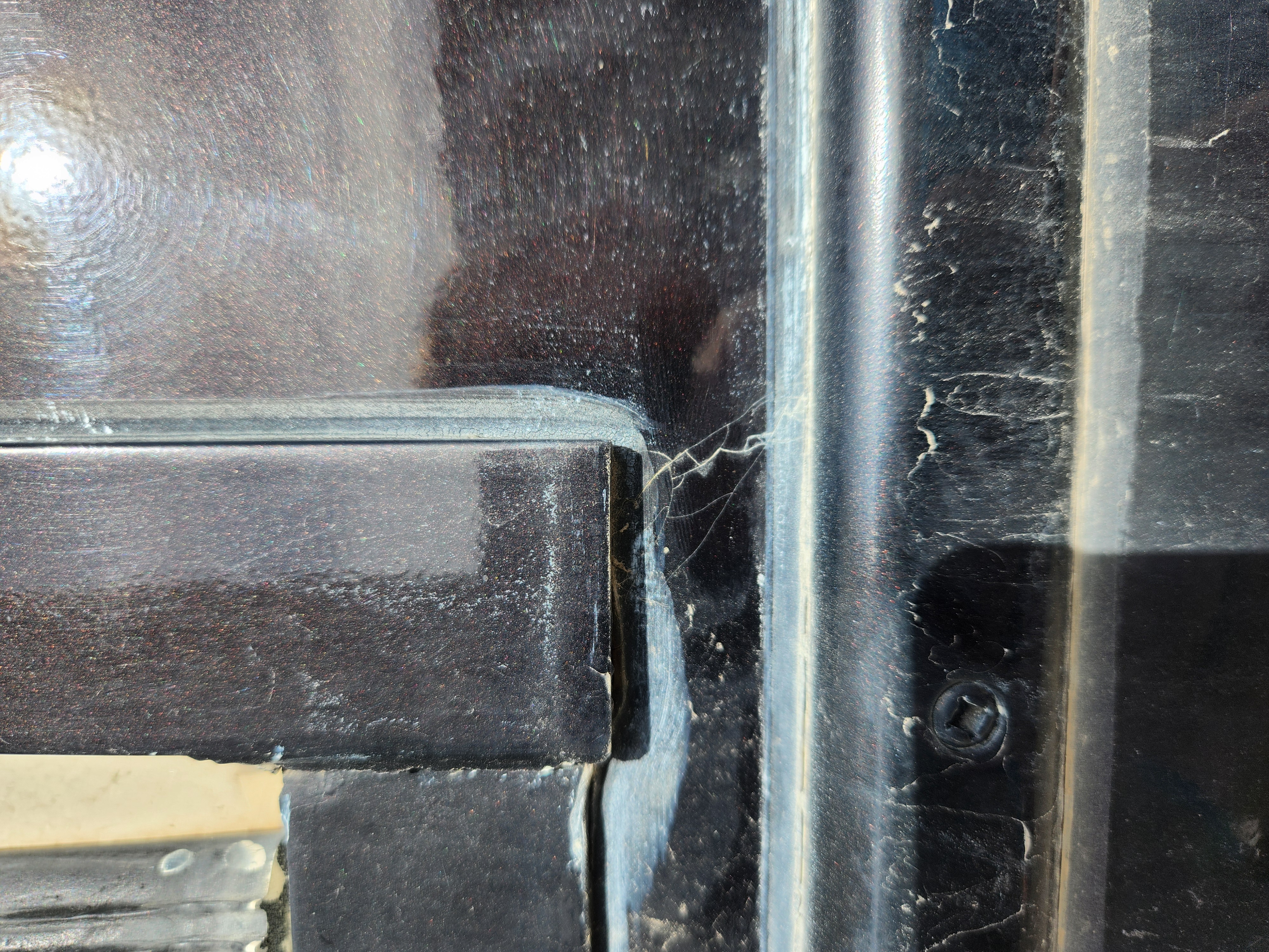 Fiberglass cracking beneath the slideout on one side of the RV
